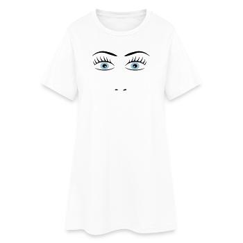 2541614 15417884 eye - Women’s T-Shirt Dress - white - Front