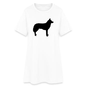 Silhouette de loup - Robe T-shirt Femme - blanc - Devant