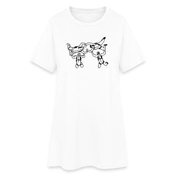 skydiving_2 - Women’s T-Shirt Dress - white - Front