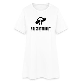 Rauschtronaut (Party-Shirt) - Frauen T-Shirt-Kleid - Weiß - Vorne