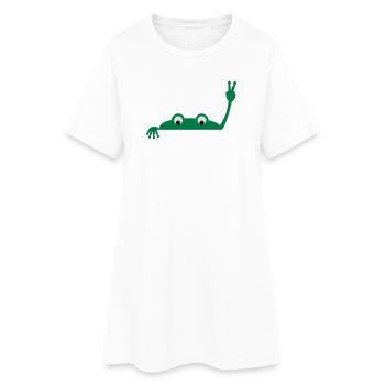 Frog face - Robe T-shirt Femme - blanc - Devant