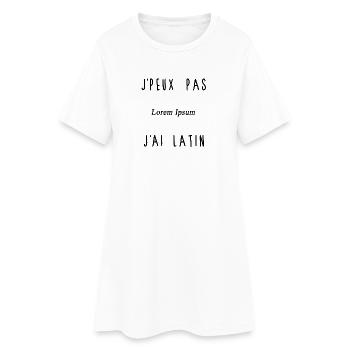J'peux pas j'ai latin - Robe T-shirt Femme - blanc - Devant
