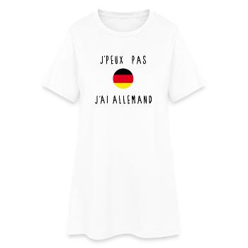 J'peux Pas J'ai Allemand Drapeau - Robe T-shirt Femme - blanc - Devant