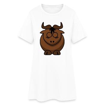 Conception du visage Braunbock - Robe T-shirt Femme - blanc - Devant