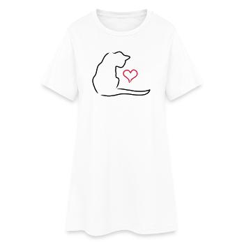 Chat - Robe T-shirt Femme - blanc - Devant
