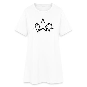 Étoiles - Robe T-shirt Femme - blanc - Devant