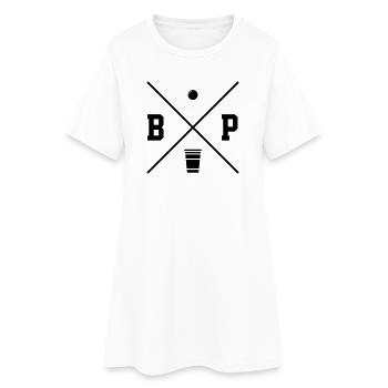 Logo Beer Pong - Robe T-shirt Femme - blanc - Devant