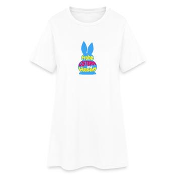 Frohe Ostern ihr Hasen - Frauen T-Shirt-Kleid - Weiß - Vorne