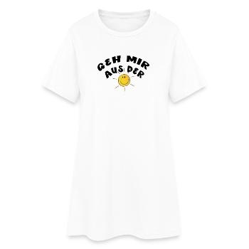 Geh mir aus der Sonne - Frauen T-Shirt-Kleid - Weiß - Vorne