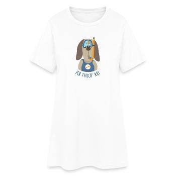 Hund "Ich tauch' ab!" Moin Ahoi - Frauen T-Shirt-Kleid - Weiß - Vorne
