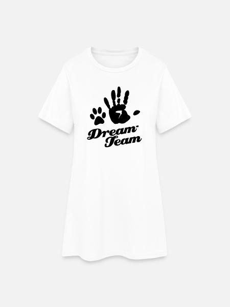 Dream Team Animal Lovers Paw - Robe T-shirt Femme - blanc