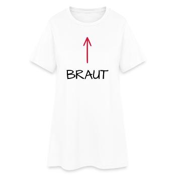 Braut Junggesellenabschied Junggesellin Pfeil - Frauen T-Shirt-Kleid - Weiß - Vorne