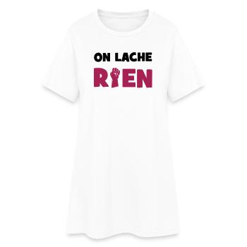 On lâche rien ! - Robe T-shirt Femme - blanc - Devant