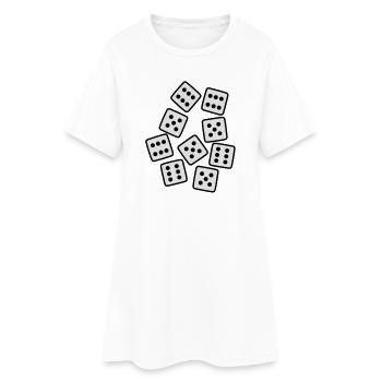 Dice - 50 ans d'anniversaire - Robe T-shirt Femme - blanc - Devant