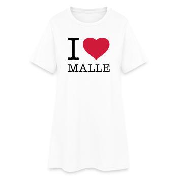 J’AIME MALLE - Robe T-shirt Femme - blanc - Devant