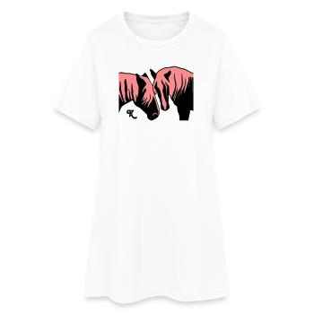 schwarzwald_maedels_grau - Frauen T-Shirt-Kleid - Weiß - Vorne