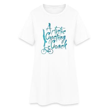 Kunstrad, Kunstradfahren, Hallenradsport, Coach - Frauen T-Shirt-Kleid - Weiß - Vorne