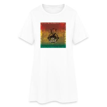 un reggae d'amour - Robe T-shirt Femme - blanc - Devant