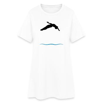 Les sauteurs de la tour - Robe T-shirt Femme - blanc - Devant
