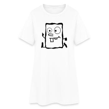 Crazy drawing - Women’s T-Shirt Dress - white - Front