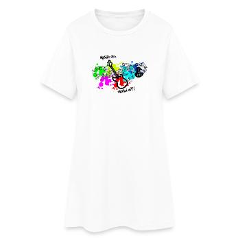 Musique, musique toujours et partout, faire de la musique - Robe T-shirt Femme - blanc - Devant