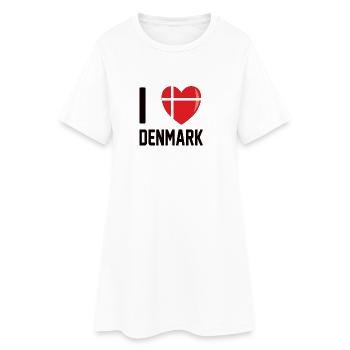 Danemark Danemark nation du drapeau - Robe T-shirt Femme - blanc - Devant
