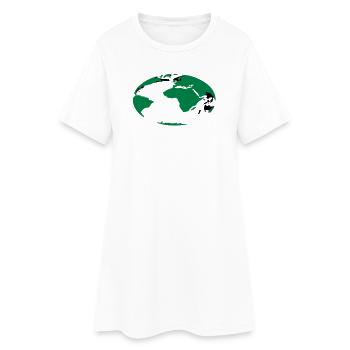 erdball_1 - Women’s T-Shirt Dress - white - Front