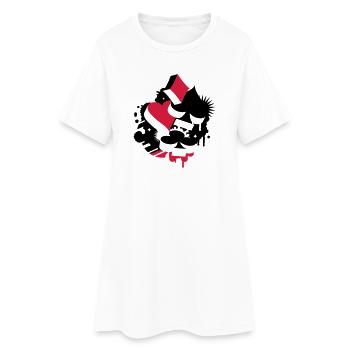 Quatre cartes à jouer symboles le Carreau , le - Robe T-shirt Femme - blanc - Devant