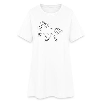 Cheval d’Islande - Robe T-shirt Femme - blanc - Devant