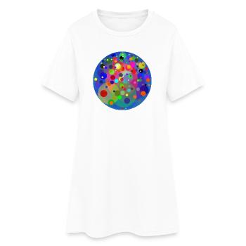 Planète des planètes - Robe T-shirt Femme - blanc - Devant