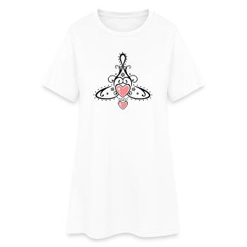 Symbole celtique, mère avec deux enfants. - Robe T-shirt Femme - blanc - Devant