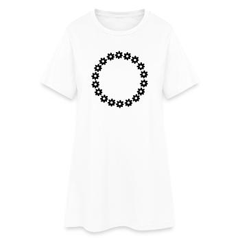 Une couronne de fleurs - Robe T-shirt Femme - blanc - Devant