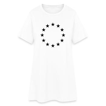 Étoiles - Robe T-shirt Femme - blanc - Devant