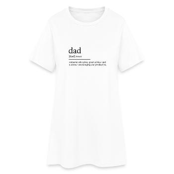 père - Robe T-shirt Femme - blanc - Devant