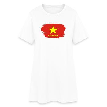 Vietnam drapeau / Cadeau Hanoi Asie Asie du Sud-Est - Robe T-shirt Femme - blanc - Devant