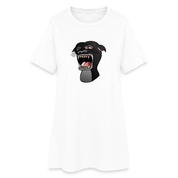 Tattoo Panter Kopf Körperkunst T-Shirt & Geschen - Frauen T-Shirt-Kleid - Weiß - Vorne