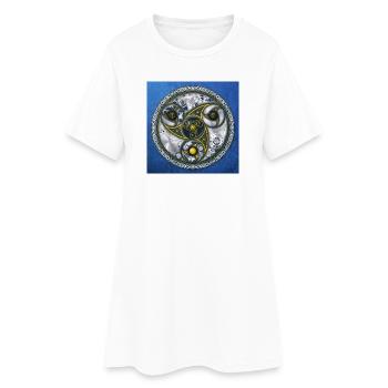 Machine de voyage de conscience - Robe T-shirt Femme - blanc - Devant