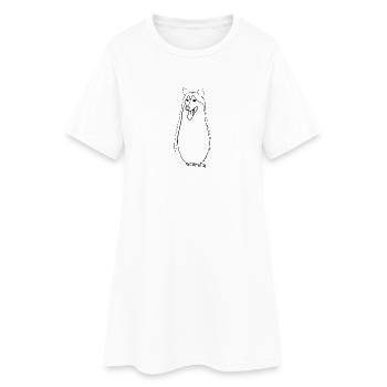 Pingouin Husky - Robe T-shirt Femme - blanc - Devant