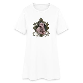 Dalmatien mignon - Robe T-shirt Femme - blanc - Devant