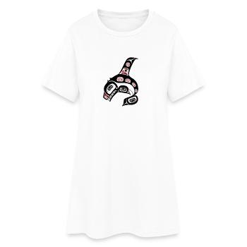 Northwest Pacific coast Haida art Killer whale - Frauen T-Shirt-Kleid - Weiß - Vorne