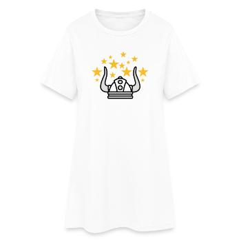 Casque de Viking - Robe T-shirt Femme - blanc - Devant