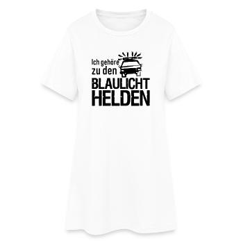 Blaulicht Polizei Feuerwehr Sanitäter Geschenk - Frauen T-Shirt-Kleid - Weiß - Vorne