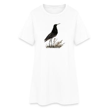 Oiseau - Robe T-shirt Femme - blanc - Devant