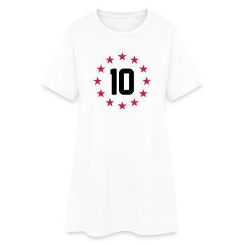 10 years - Women’s T-Shirt Dress - white - Front