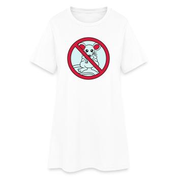 verboten schild durchgestrichen keine maus suess n - Frauen T-Shirt-Kleid - Weiß - Vorne