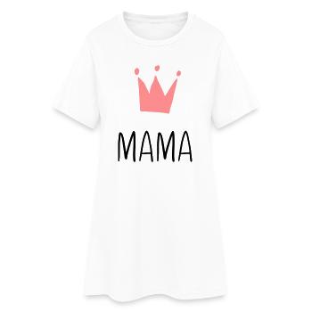 Mama Krone - Beste Mama - Frauen T-Shirt-Kleid - Weiß - Vorne