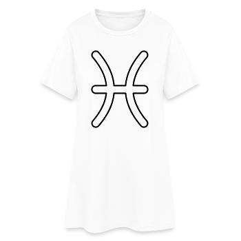 Signe du zodiaque constellation du Poisson zodiacal - Robe T-shirt Femme - blanc - Devant