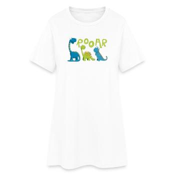 ROOAR Dino Species Motif I Drôle pour enfants - Robe T-shirt Femme - blanc - Devant