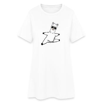 Lunettes de soleil en alpaga - Robe T-shirt Femme - blanc - Devant