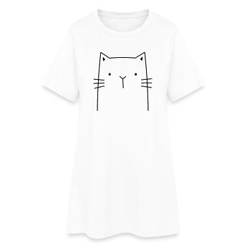 Chat Kitten Idée cadeau pour amis chat - Robe T-shirt Femme - blanc - Devant